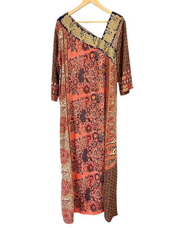 Soft Surroundings Dresses & Skirts - Soft Surroundings Cindra Maxi
Dress Boho Paisley
Embroidered Caftan Size Large